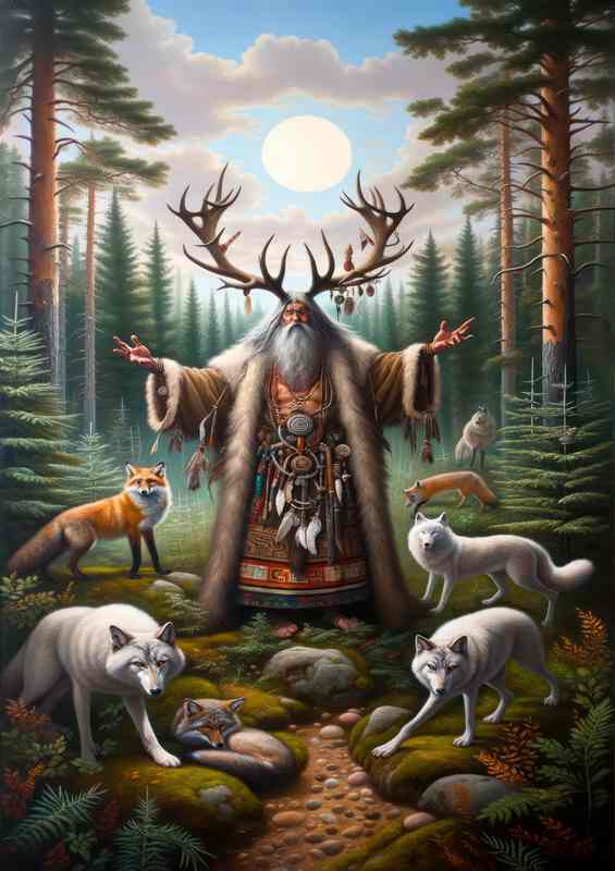 Komi Deer Spirit Metal Poster