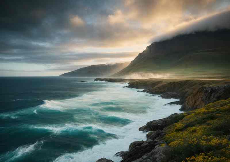 Natures Beauty Cliffside Seascape