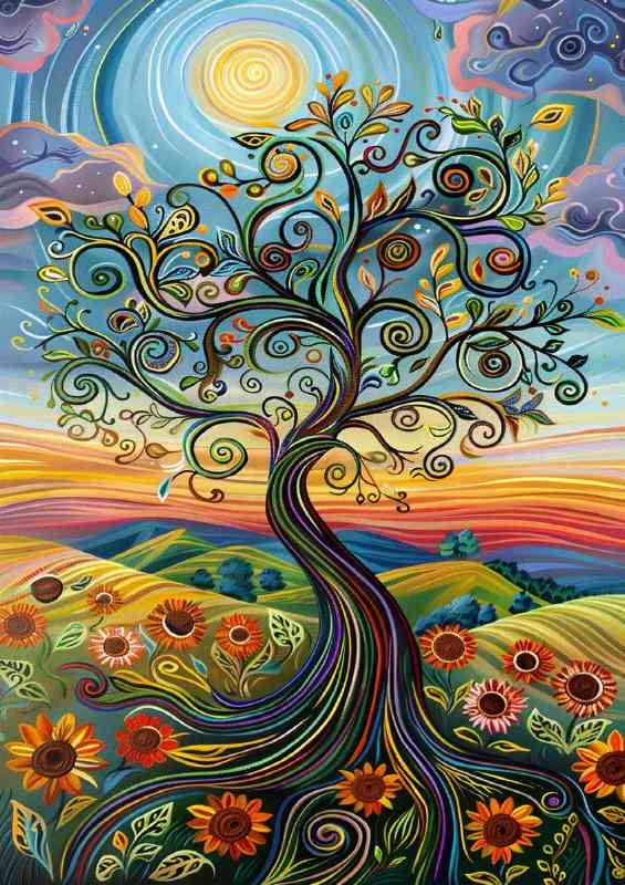Enchanting tree in the sun