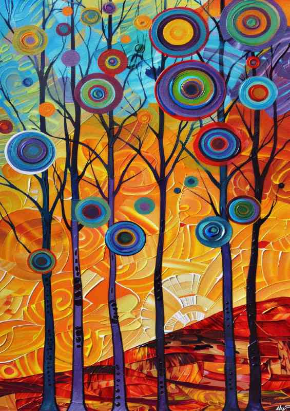 Surreal trees full circles