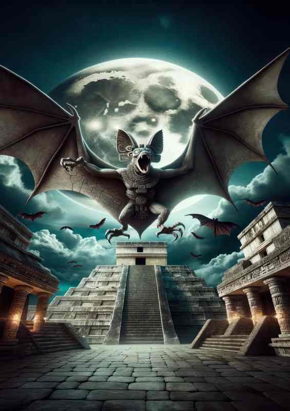 Mayan god Camazotz bat god of night