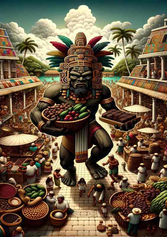 Mayan god Ek Chuah god of merchants and cacao