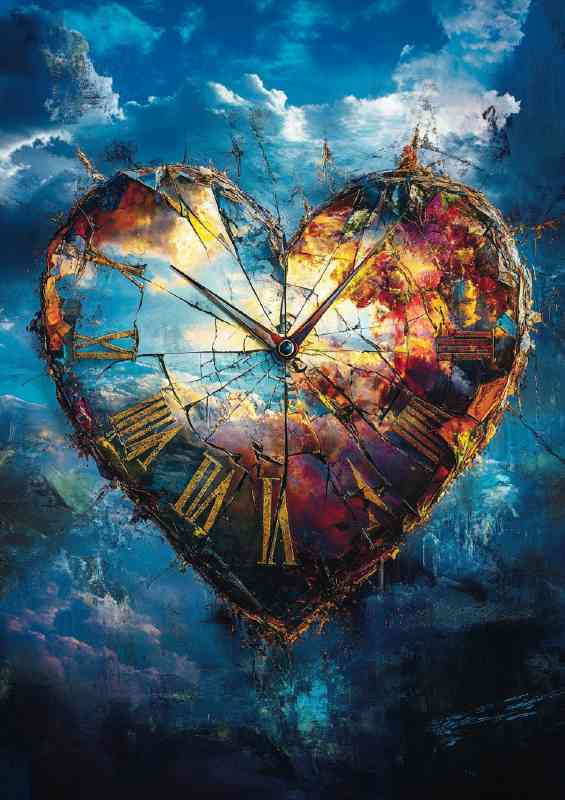Heart shape clock