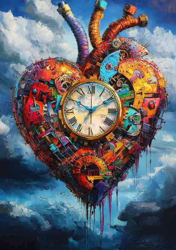 Heart with abstract style
