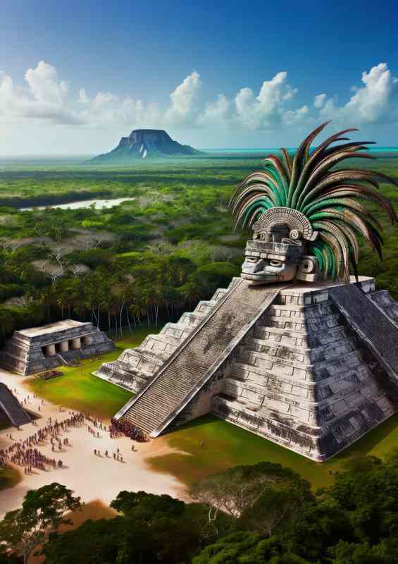 Mayan god Kukulkan feathered serpent deity