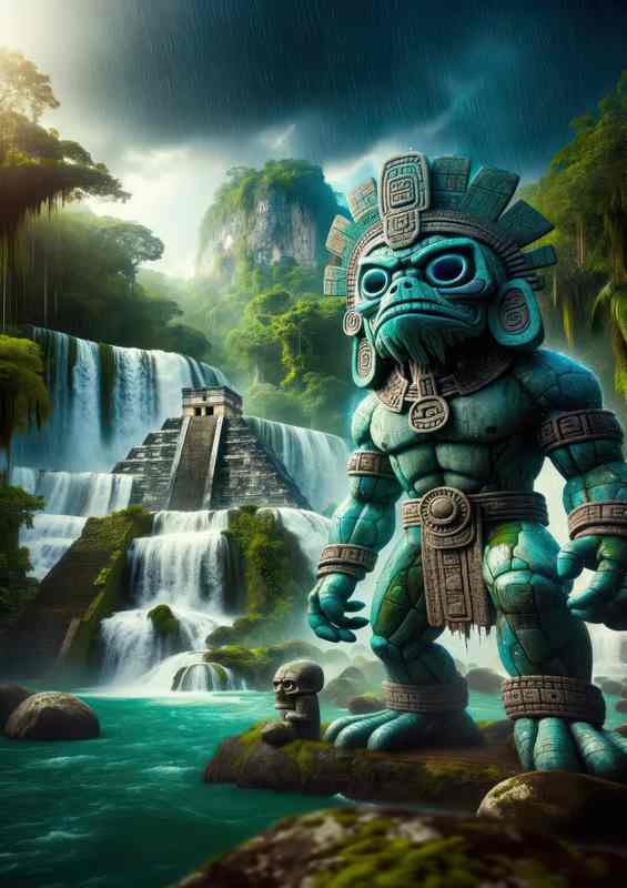Mesoamerican deity Tlaloc powerful and rain bringing