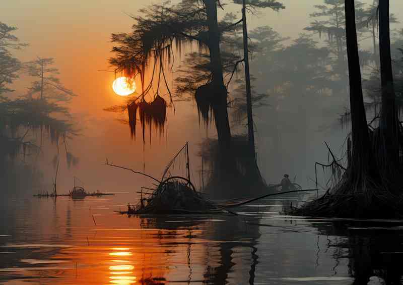 Stillness Glows In Sunset Dreams