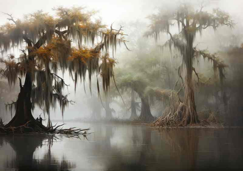 Swamp Trees A Misty Wonder