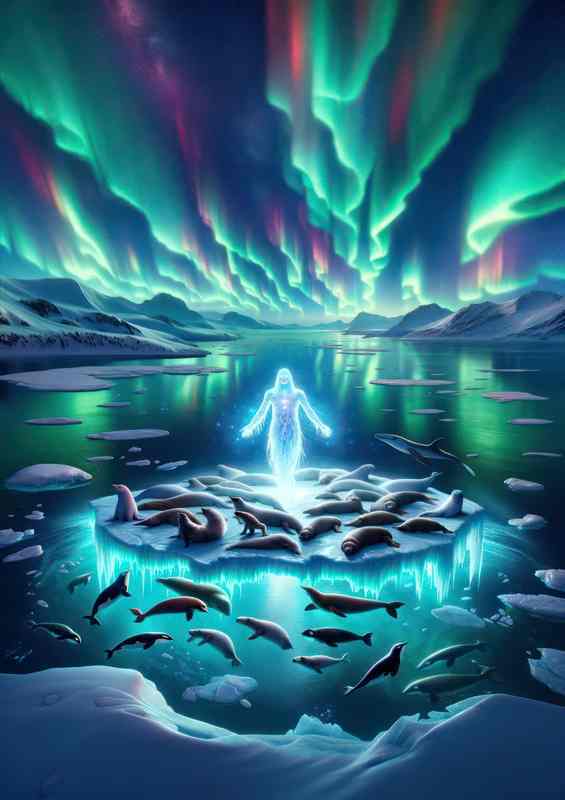 Native Alaskan spirit Agloolik guardian of sea animals