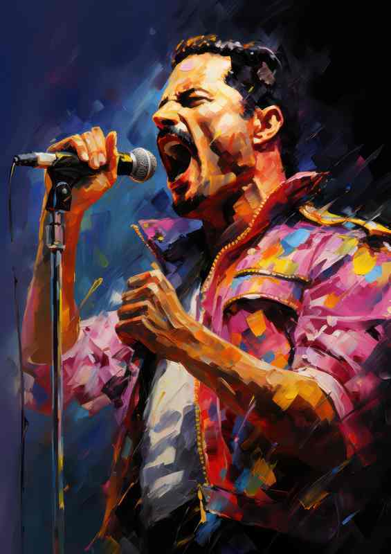 Freddie Mercury Very colourful art