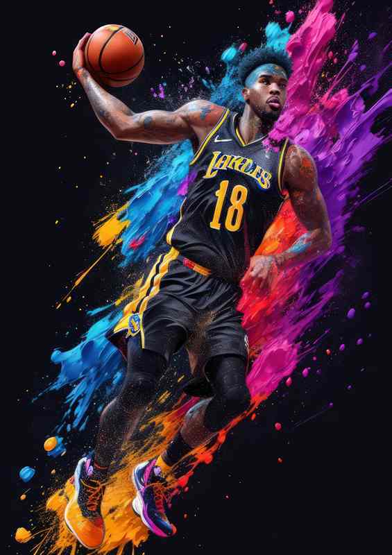 Bold Basketball Beauty Dynamic Splash Display