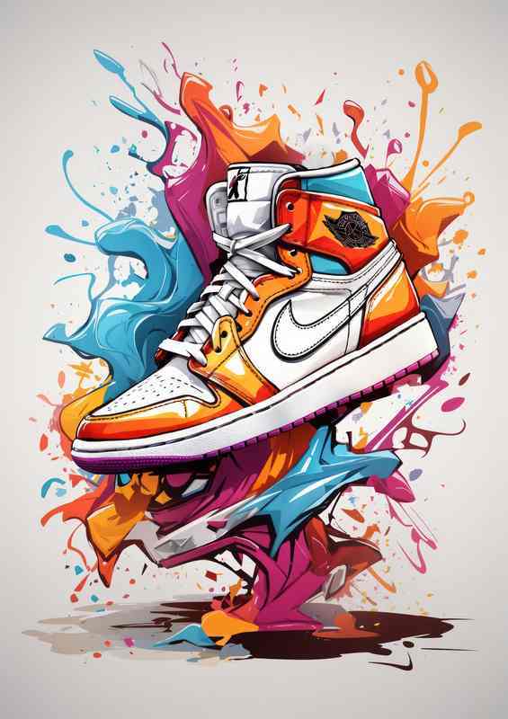 Bold Bone Beauty Vibrant Sneaker Splash Display