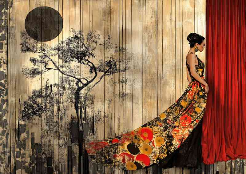 Elegant lady long dress