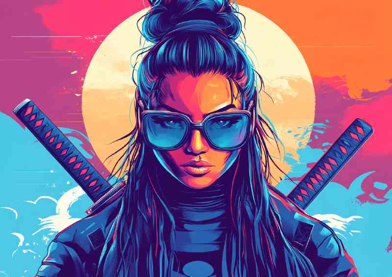 Long haired lady Samurai