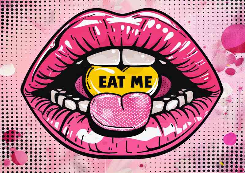 Open mouth eat me in pink