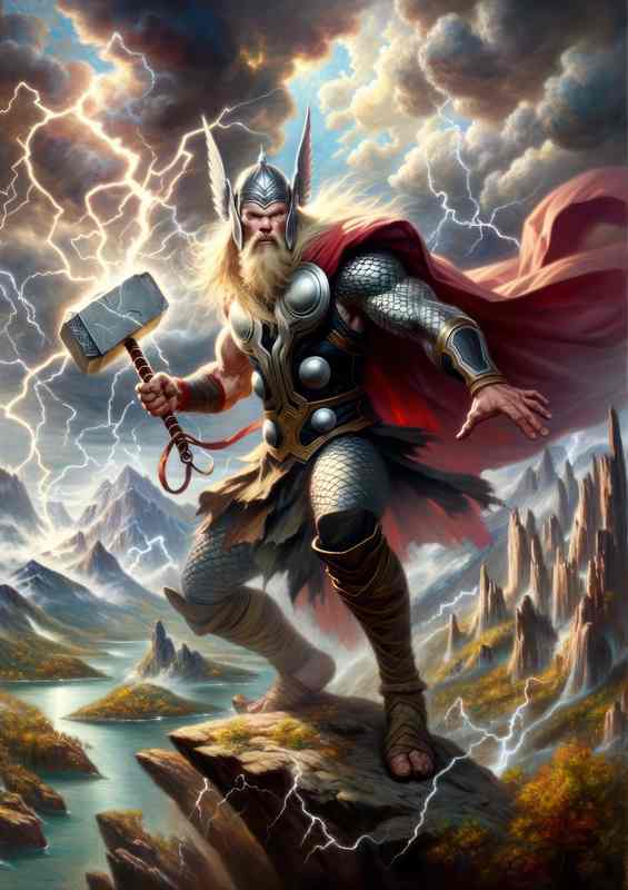 Thor's Thunder Hammer Metal Poster
