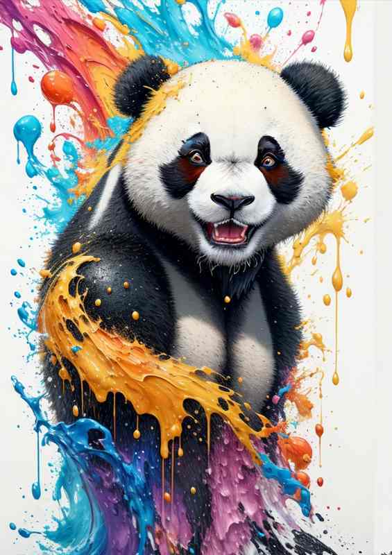 Colourful Bamboo Ballet Panda splash art