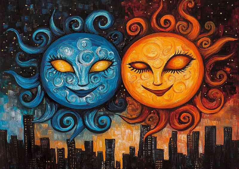 Two suns over the town