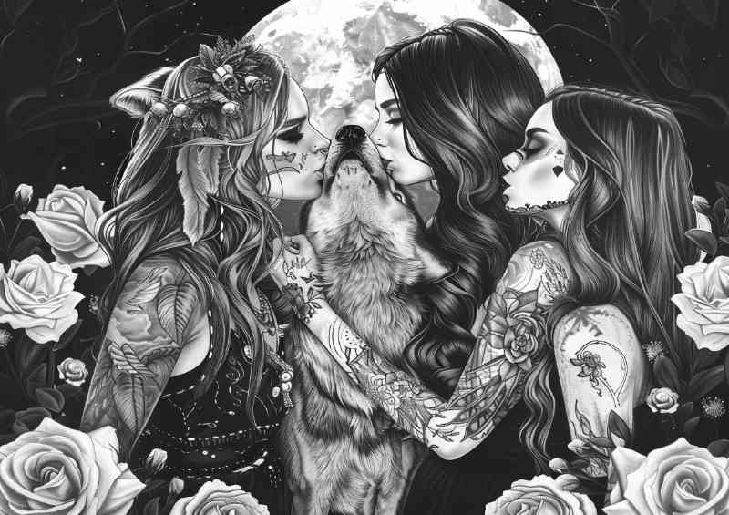 Wolf and the lady family inked