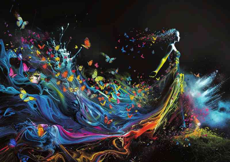 Woman with the butterfly effect