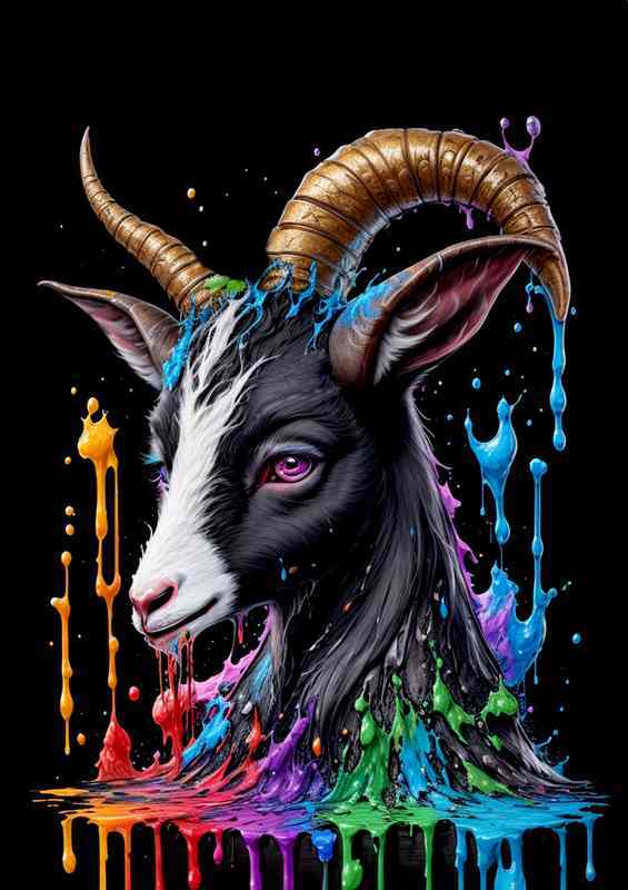 Dynamic Goat Dream Radiant Splash Art Design