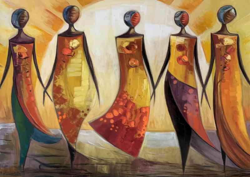 Five ladys in the african sun | Metal Poster