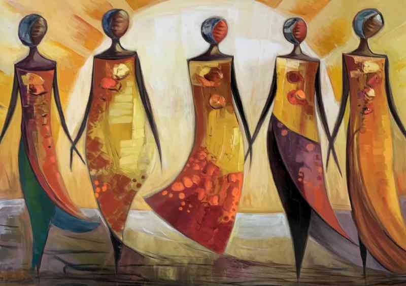 Five ladys in the african sun