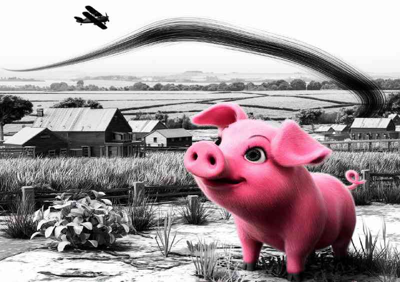 The pink pig picture