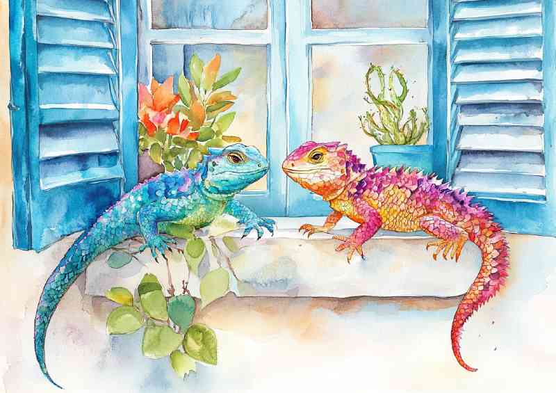 Lizzards on the window cill