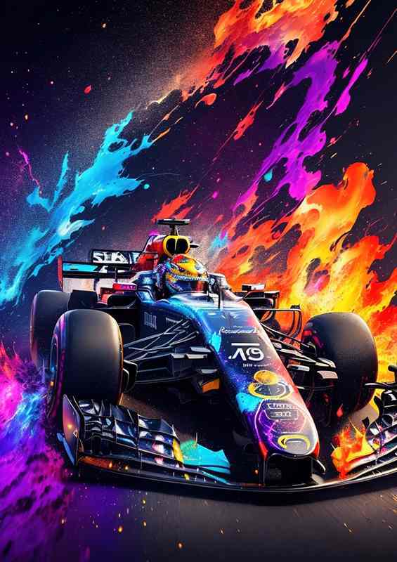 Racing Rebel Bold Lady Splash Art Display