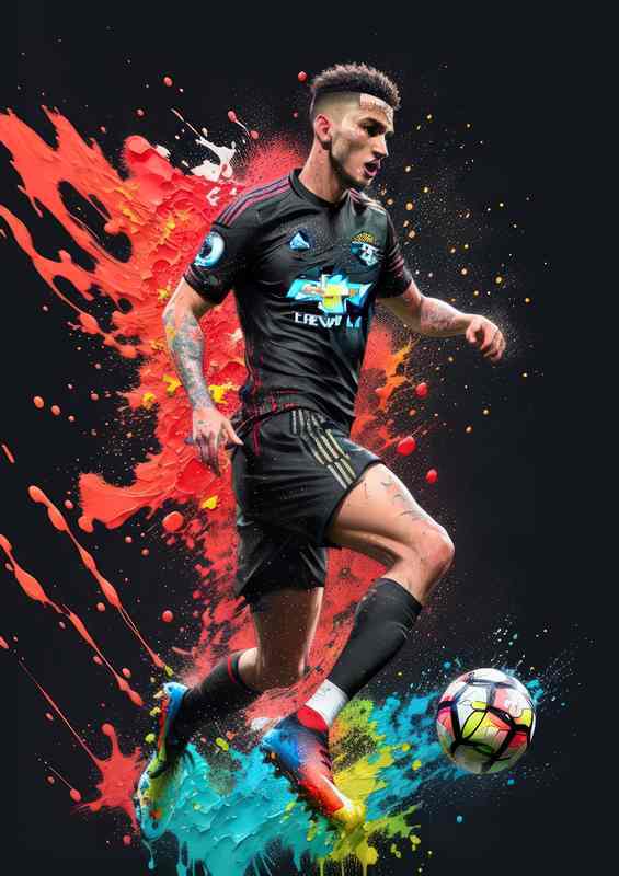 Spectacular Football Symphony Artful Splash Design