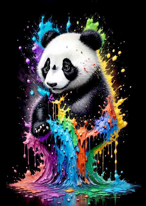 Spectacular Panda Symphony Splash Art Extravaganza