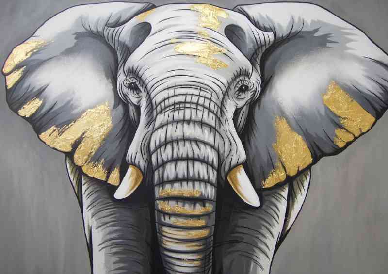 Elephants details in the head