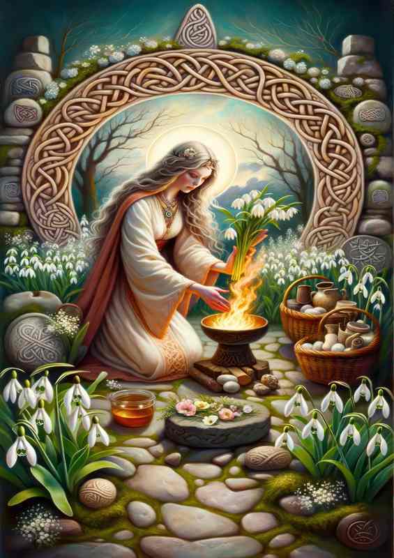 Pagan goddess Brigid protector of hearth and home