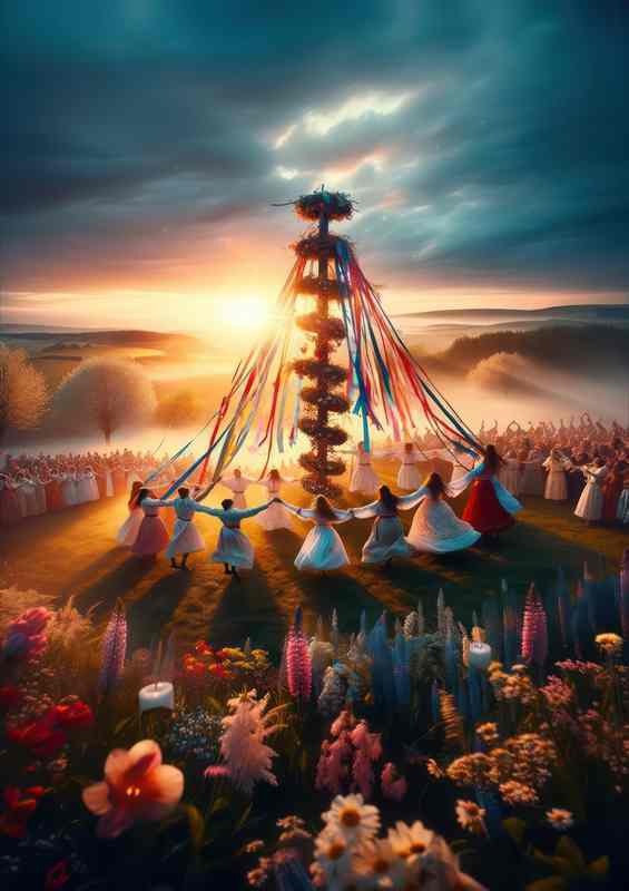 Beltane Dance Metal Poster