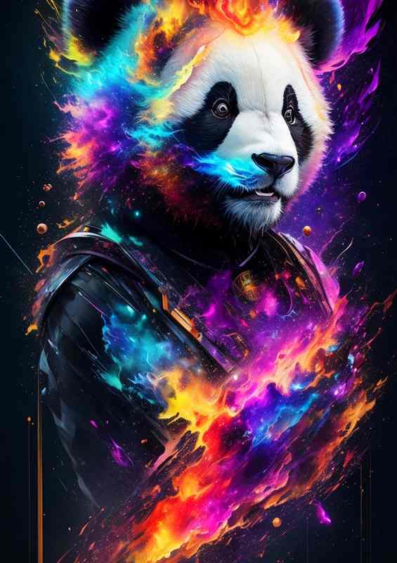 cheeky panda in the galaxy