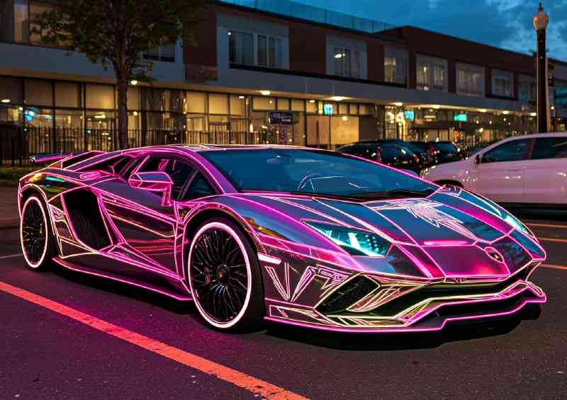 Full body shot of an tron style lambo
