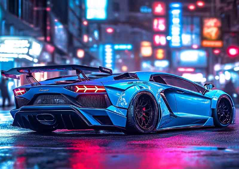 Lamborghini Aventador hot in the city