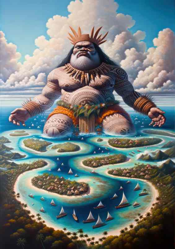 Tagaloa Sky Father Metal Poster