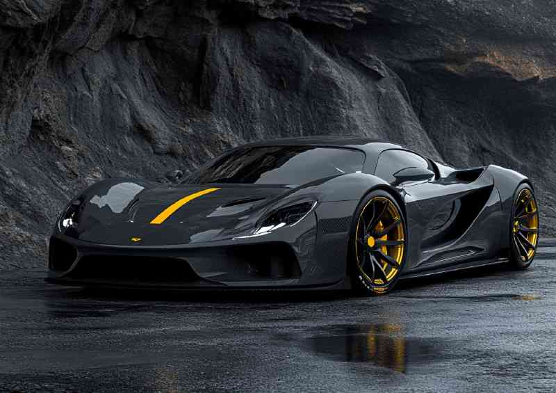 Lotus surrounded by rock face
