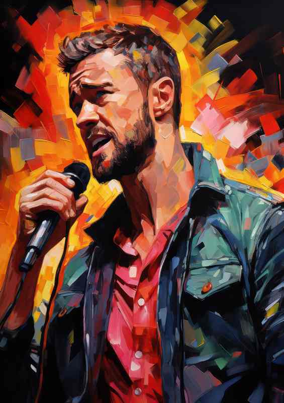 Justin Timberlake painted style art