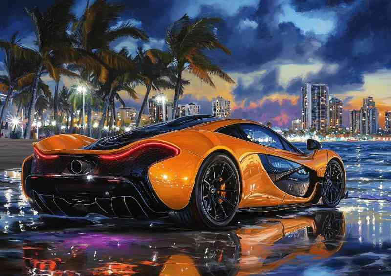 Mclaren in orange rear end