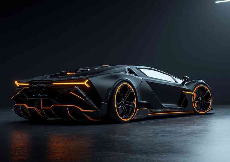 Rear view of an electric hypercar