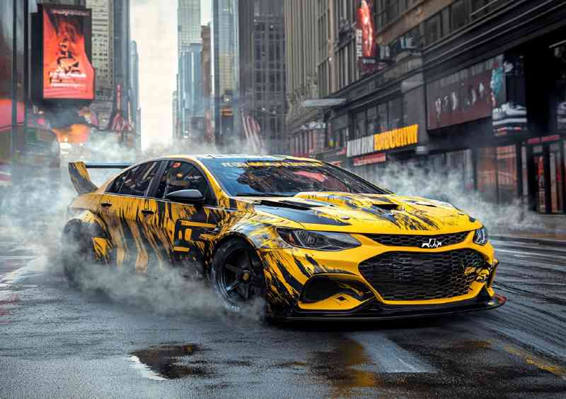 Total burnout in the street