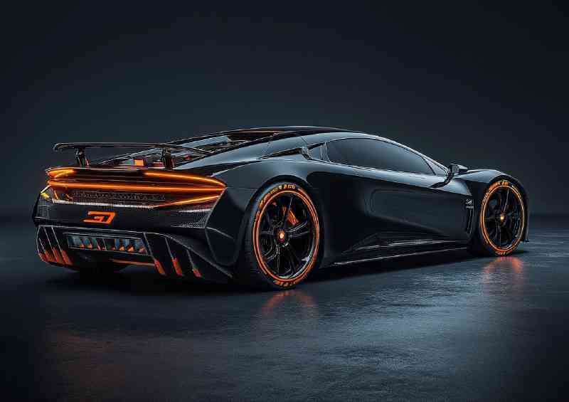View of an electric hypercar in black