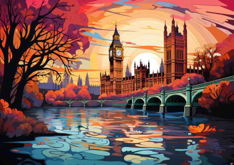 Big ben hanging over river London