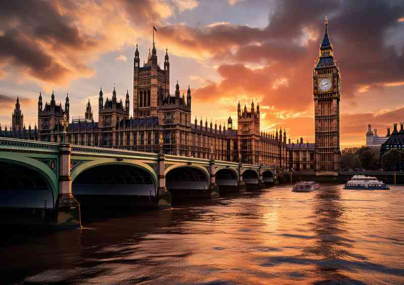 Big ben in london city view