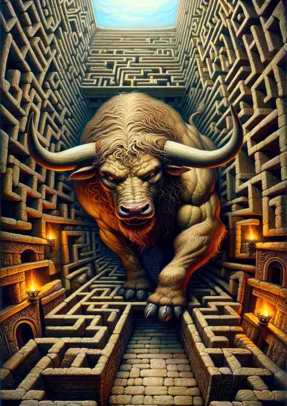The fierce Minotaur half-man half bull