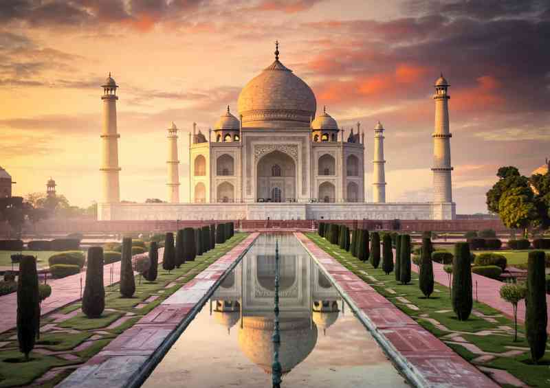 Taj mahal a white marble marvel