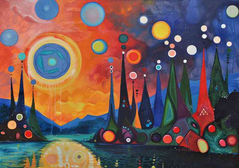 The painted village abstract